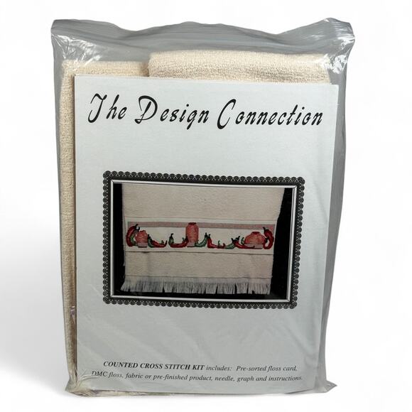 Pepper Hand Towel Counted Cross Stitch Kit The Design Connection K7-248 - Picture 1 of 3